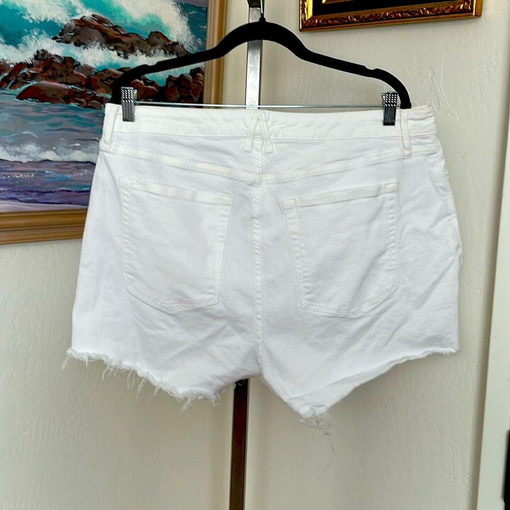 Good American distressed shorts